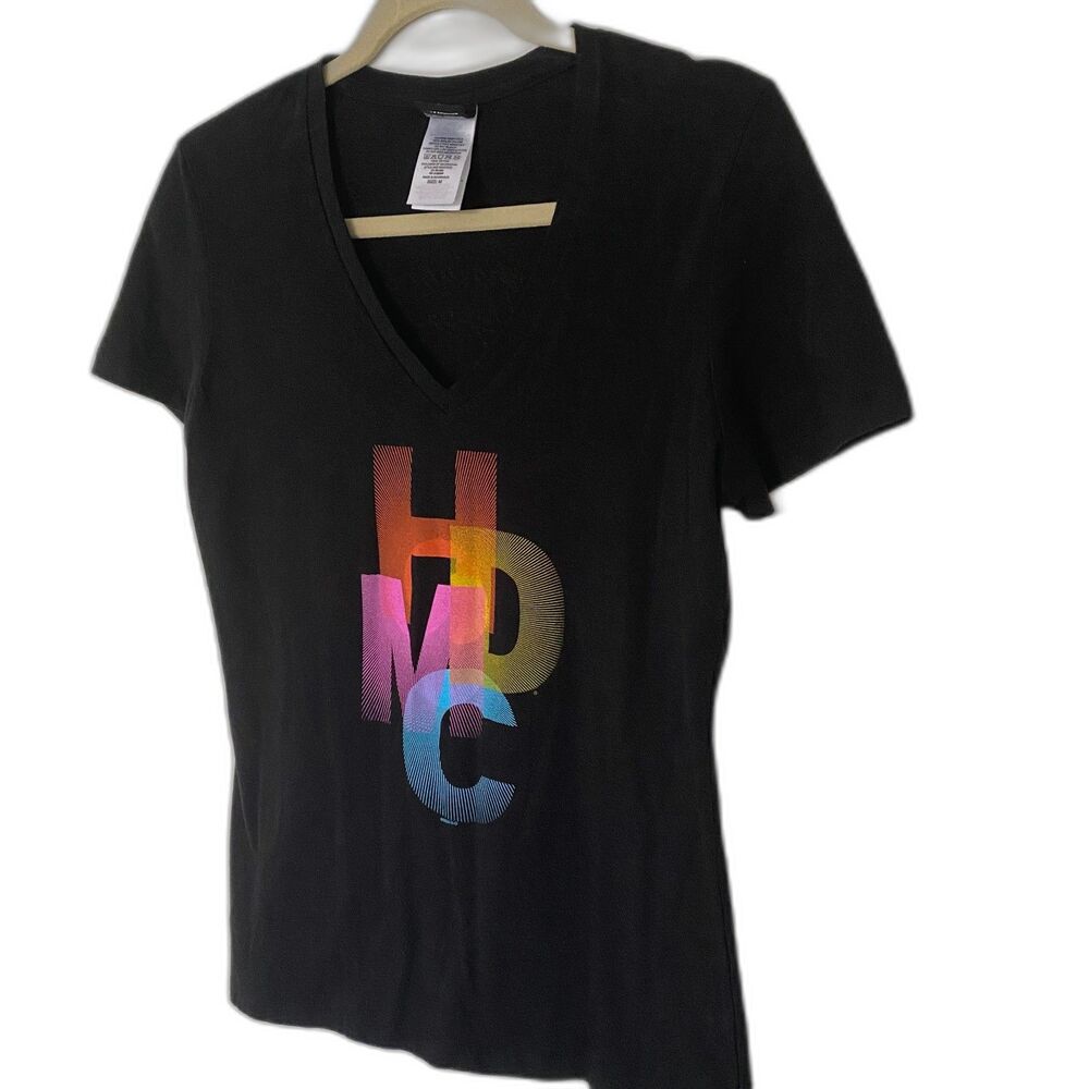 Harley-Davidson Appalachian Black V Neck T-Shirt Cotton Mechanicsburg, PA Sz M - Picture 9 of 9